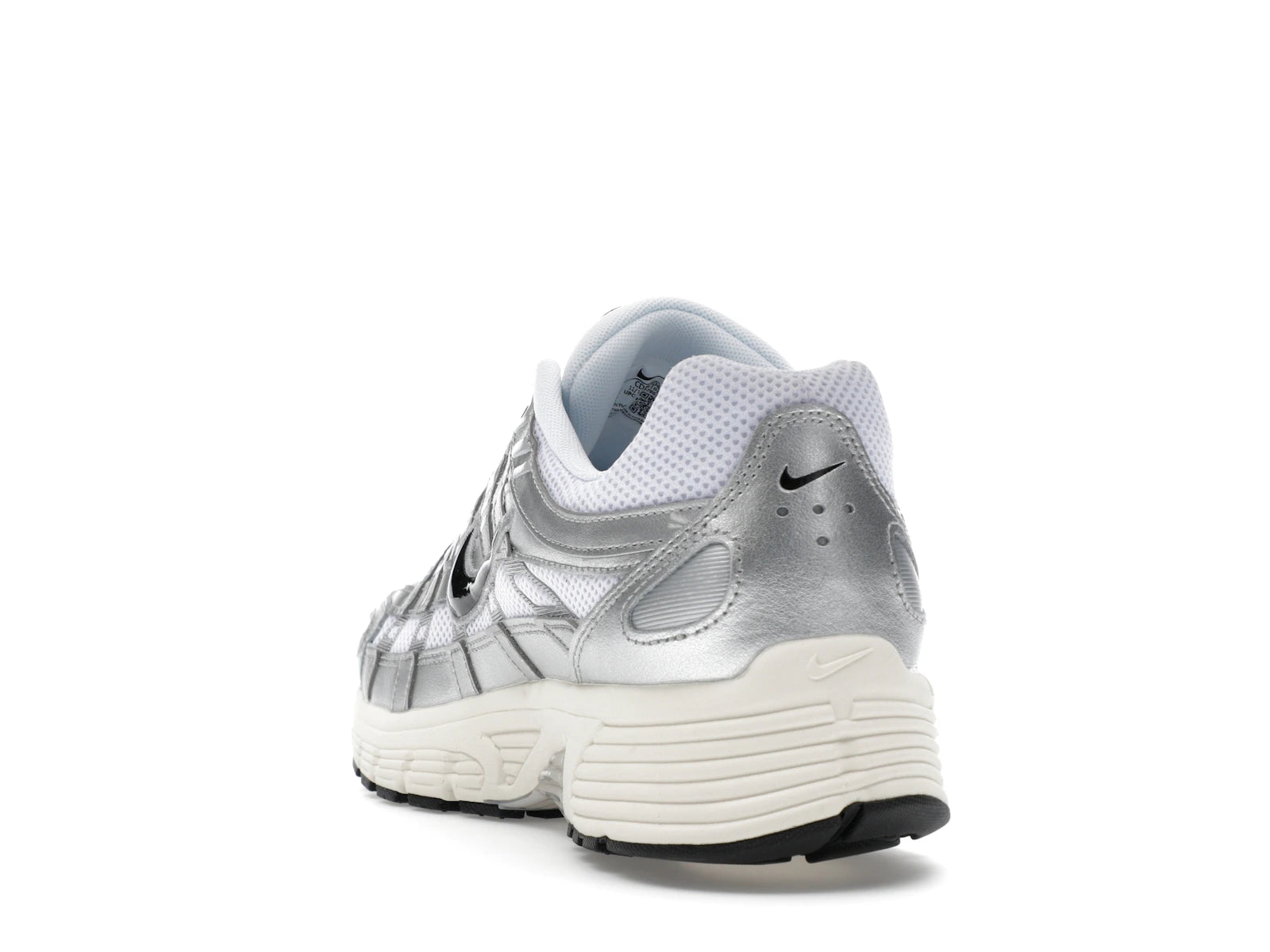 Nike P 6000 White Metallic Silver Flat Silver Black - White/Metallic Silver/Flat Silver/Black - CD6404-105 - 25