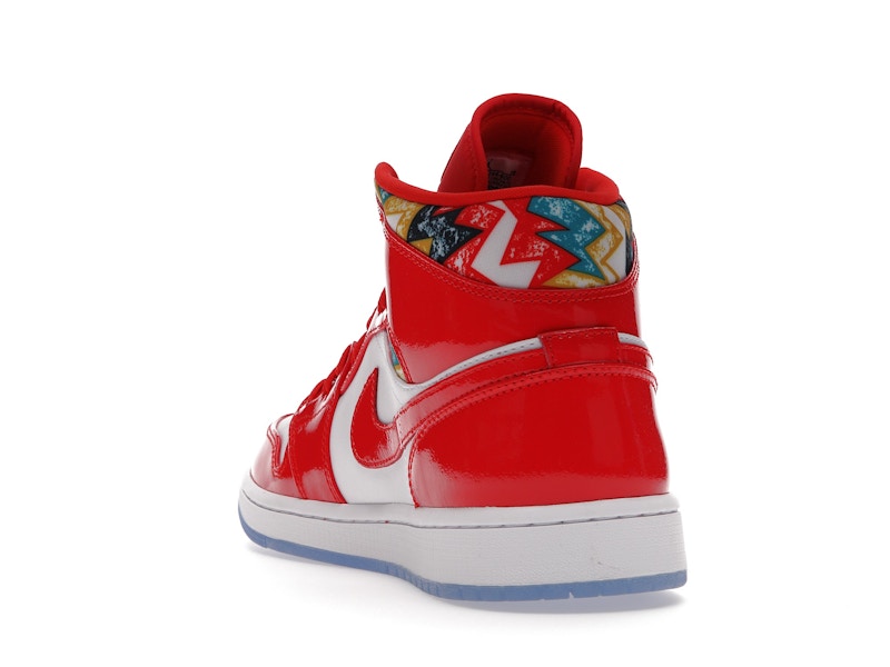 Jordan 1 Mid Barcelona Sweater Red Patent - widok 26