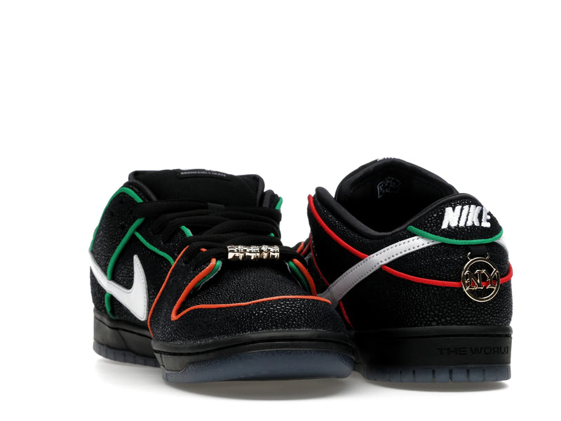 Nike SB Dunk Low Bronx Girls Skate - Black/White/Challenge Red/Total Orange/Lucky Green/Smoke Grey - HV1664-001 - 25