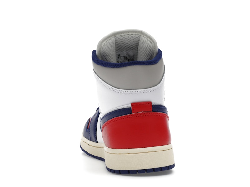 Air Jordan 1 Mid Rare Air - White/University Red/Neutral Grey/Deep Royal Blue - DQ8426-102 - 26