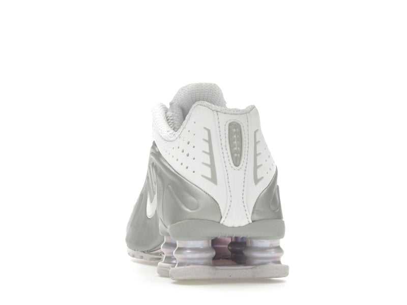 Nike Shox R4 White Metallic Platinum Barely Grape - White/Metallic Platinum/Platinum Tint/Barely Grape - HF5076-100 - 26