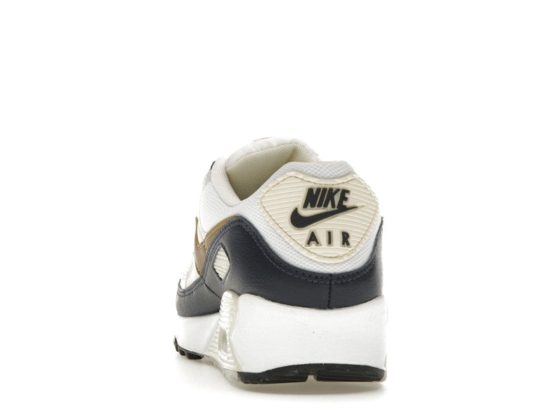 Nike Air Max 90 Olympic (2024) (Women's) - White/Navy/Coconut Milk - HF3444-100 - 26