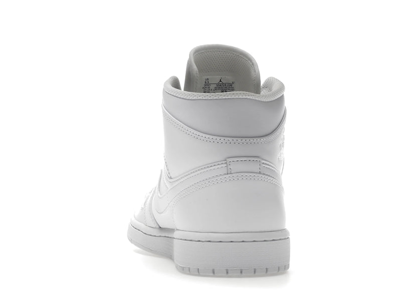 Air Jordan 1 Mid Triple White (2022) - White/White/White - 554724-136 - 26