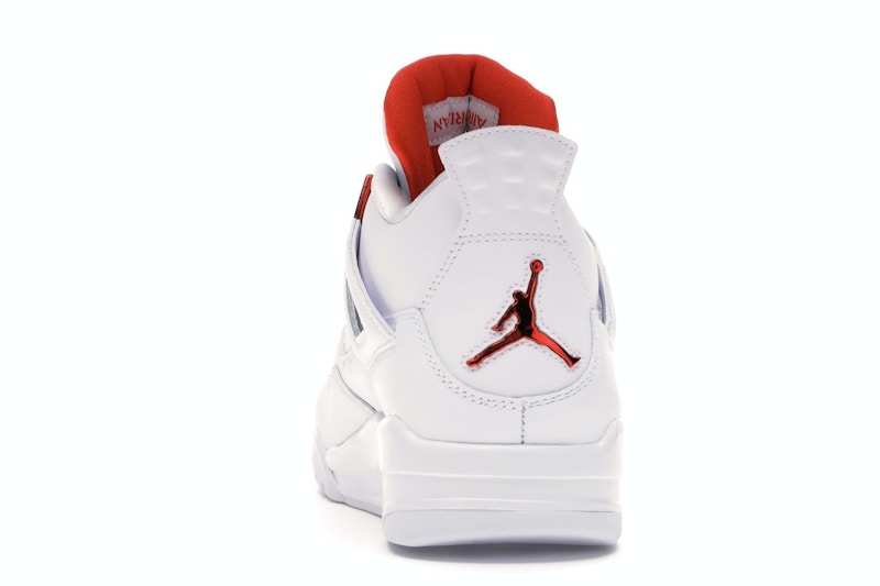 Air Jordan 4 Retro Metallic Orange - White/Metallic Silver-Team Orange - CT8527-118 - 26