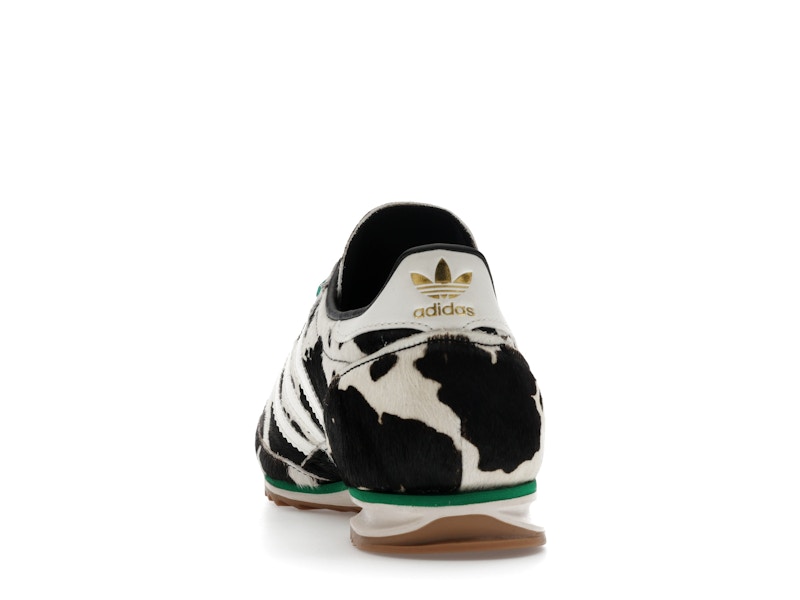 adidas SL 72 OG Cow Print Black White (Women's) - Core Black/Off White/Court Green - JR1639 - 26