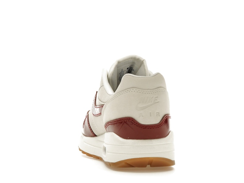 Nike Air Max 1 LX Team Red (Women's) - Sail/Sail/Gum Light Brown/Team Red - FJ3169-100 - 26