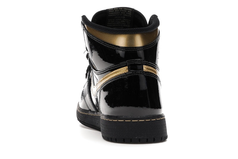 Air Jordan 1 Retro High Black Metallic Gold (2020) (GS) - Black/Black-Metallic Gold - 575441-032 - 26