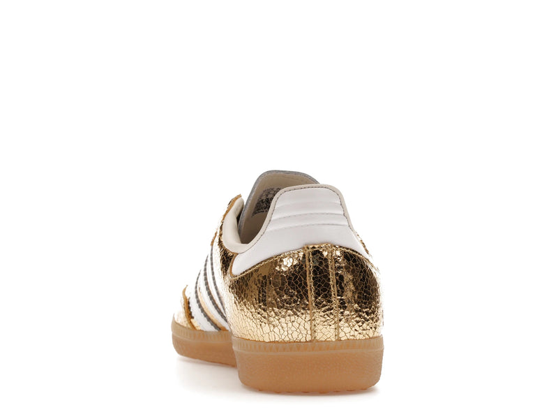 Adidas Samba OG Gold Metallic Cracked Leather - Gold Metallic/White/Core White - KI5719 - 26