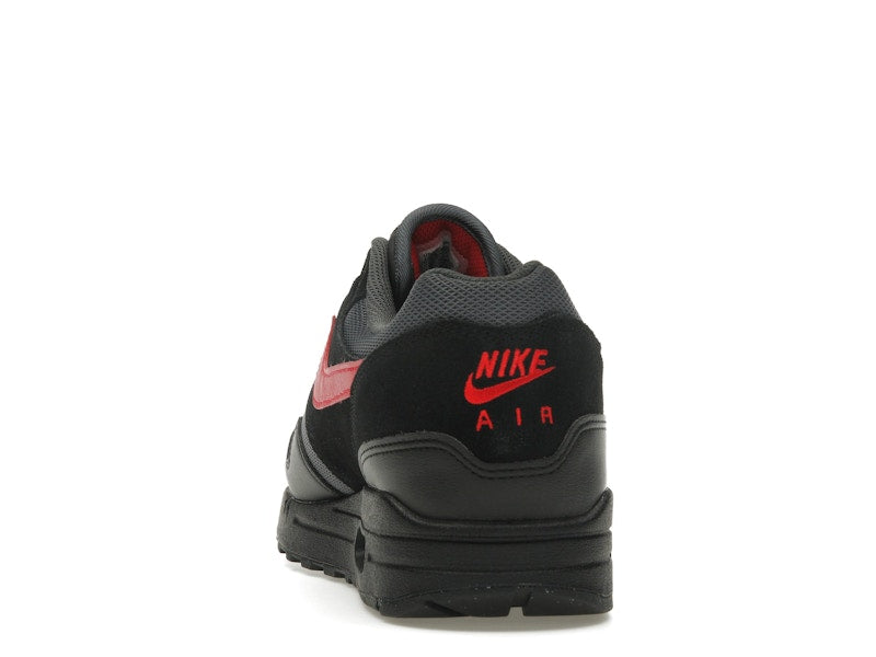 Nike Air Max 1 Essential Vamps - Black/University Red/Iron Grey - FZ5808-008 - 26