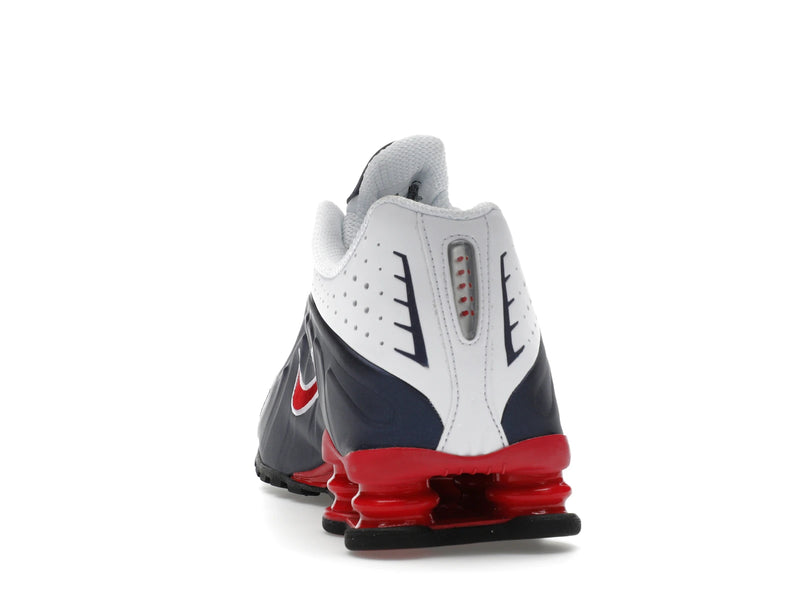 Nike Shox R4 Usa (2025) - Midnight Navy/White/Metallic Silver/Gym Red - HQ1988-400 - 26