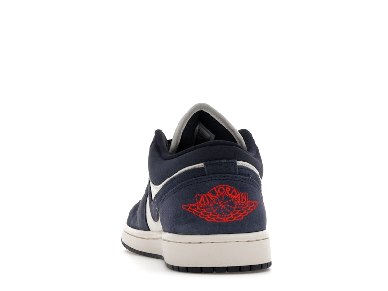 Air Jordan 1 Low SE Obsidian Suede - Obsidian/University Gold/Chile Red/Obsidian - IO7448-400 - 26
