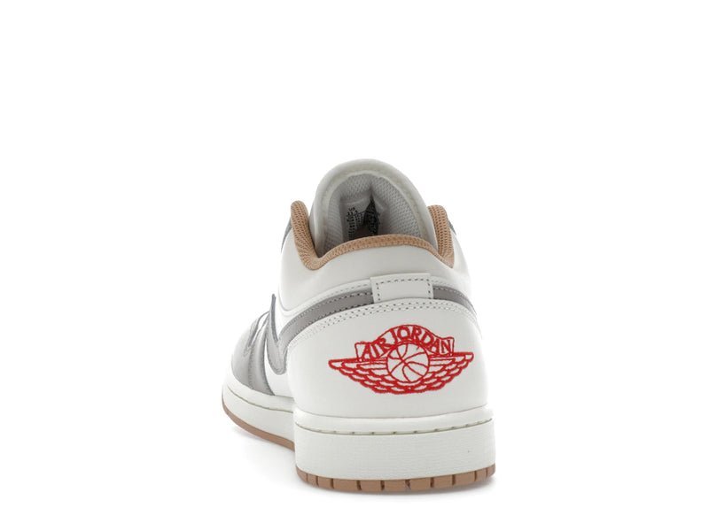 Air Jordan 1 Low Sail College Grey Rattan - Sail/College Grey/Hemp/Fire Red - 553558-169 - 26