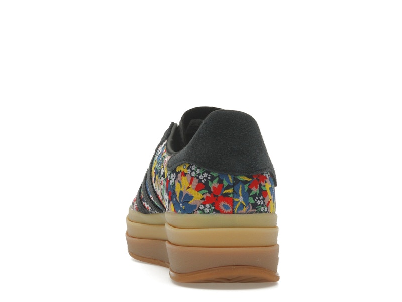 adidas Gazelle Bold Liberty London Floral Embroidery (Women's) - Core Black/Supplier Colour/Gold Metallic - JI2572 - 26