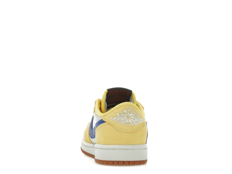 Air Jordan 1 Retro Low OG SP Travis Scott Canary (Enfant) - Canary/Racer Blue/Light Silver/Gum Medium Brown - DZ5909-700 - 26