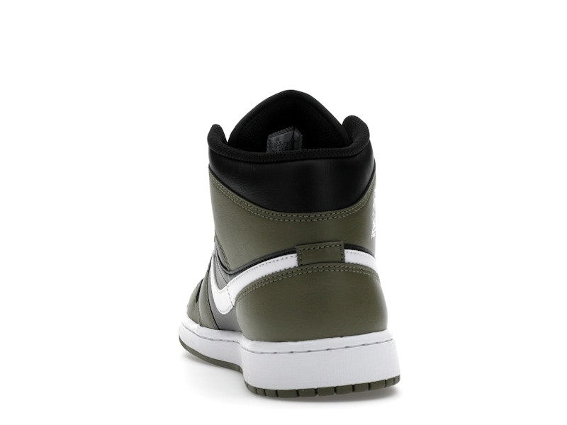 Air Jordan 1 Mid Black White Olive - Black/Medium Olive/Sail/White - DQ8426-092 - 26