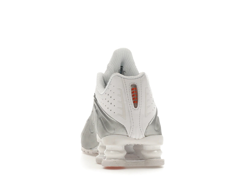Nike Shox R4 White Metallic (W) - White/White-Metallic Silver-Max Orange - AR3565-101 - 26