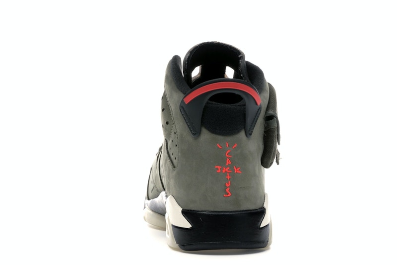 Air Jordan 6 Retro Travis Scott (GS) - Medium Olive/Black-Sail-University Red - CN1085-200 - 26