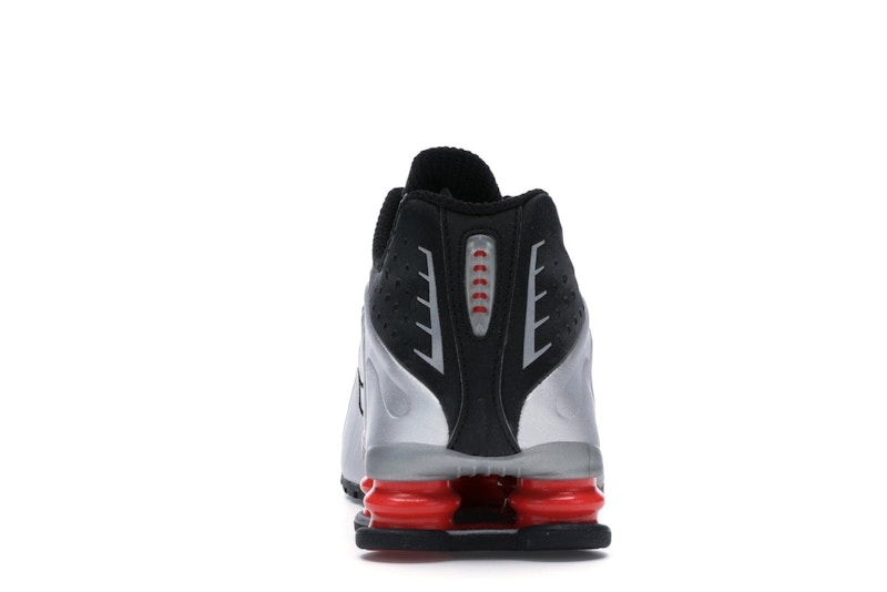 Nike Shox R4 Black Metallic Silver (2018) - Black/Metallic Silver-Max Orange - BV1111-008 - 27