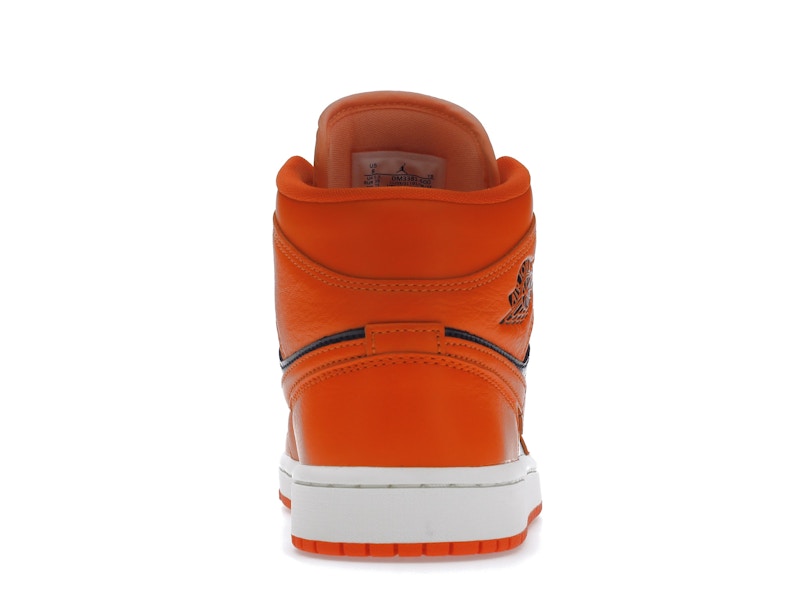Air Jordan 1 Mid Orange Black (W) - Crimson Bliss/Rush Orange/Black/Sail - DM3381-600 - 27