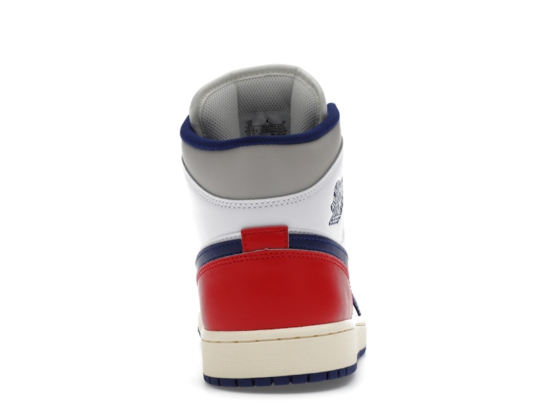 Air Jordan 1 Mid Rare Air - White/University Red/Neutral Grey/Deep Royal Blue - DQ8426-102 - 27