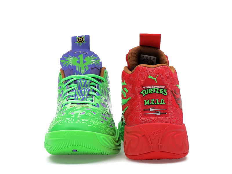 Puma Lamelo Ball Mb04 Teenage Mutant Ninja Turtles Raphael And Donatello - Fluro Green Pes/PUMA Red/Dark Amethyst - 312055-01 - 27