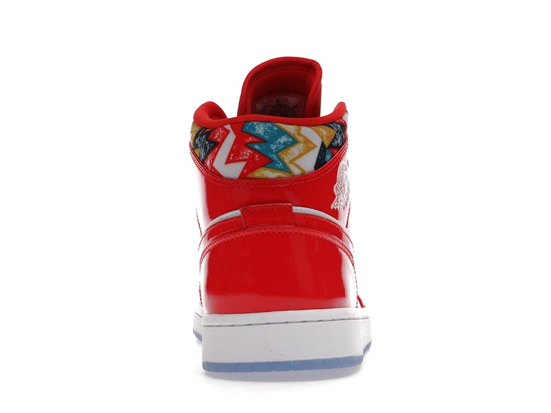 Jordan 1 Mid Barcelona Sweater Red Patent - widok 28