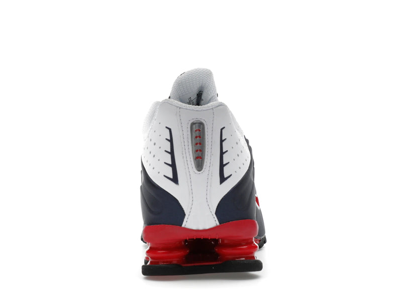 Nike Shox R4 Usa (2025) - Midnight Navy/White/Metallic Silver/Gym Red - HQ1988-400 - 27