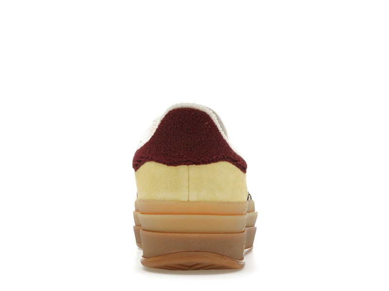 adidas Gazelle Bold Almost Yellow Maroon (Women's) - Almost Yellow/Maroon/Wonder White - IF5937 - 27