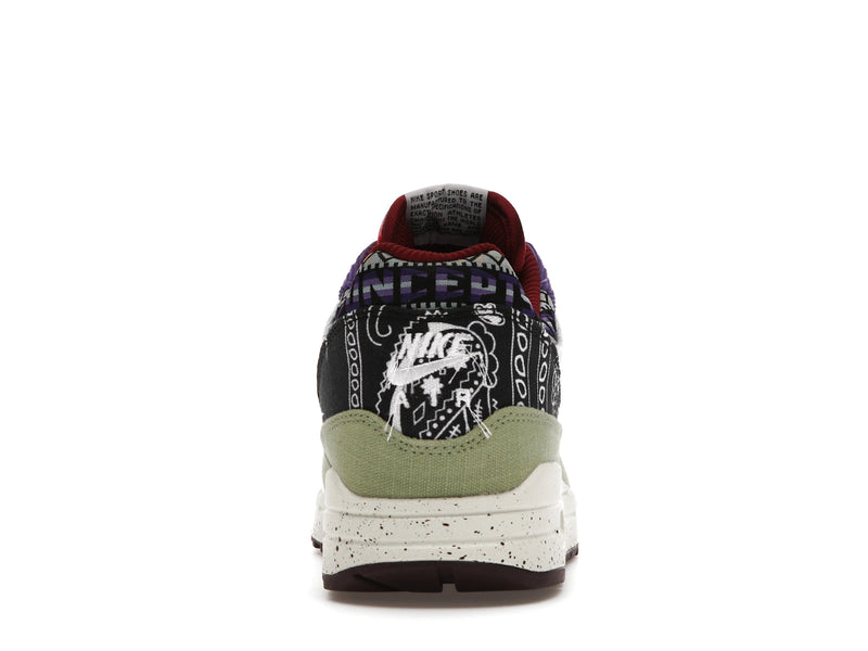 Nike Air Max 1 SP Concepts Denim Olive Canvas - Oil Green/Black/Team Red/Sail - DN1803-300 - 27