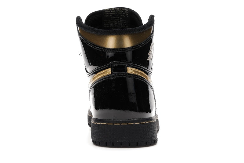 Air Jordan 1 Retro High Black Metallic Gold (2020) (GS) - Black/Black-Metallic Gold - 575441-032 - 27