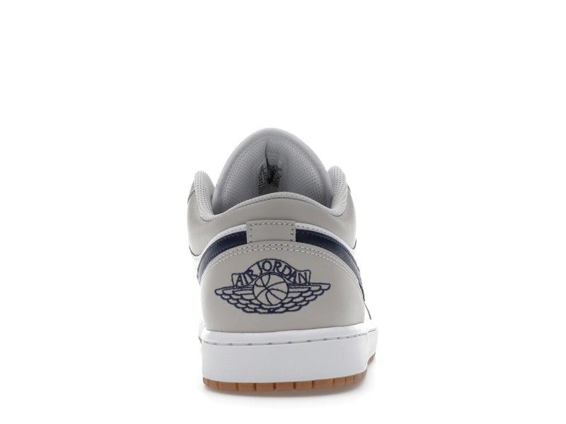 Air Jordan 1 Low Midnight Navy Neutral Grey - White/Neutral Grey/Gum Medium Brown/Midnight Navy - 553558-146 - 27