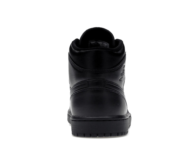 Air Jordan 1 Mid Triple Black (2022) - Black/Black/Black - 554724-093 - 27