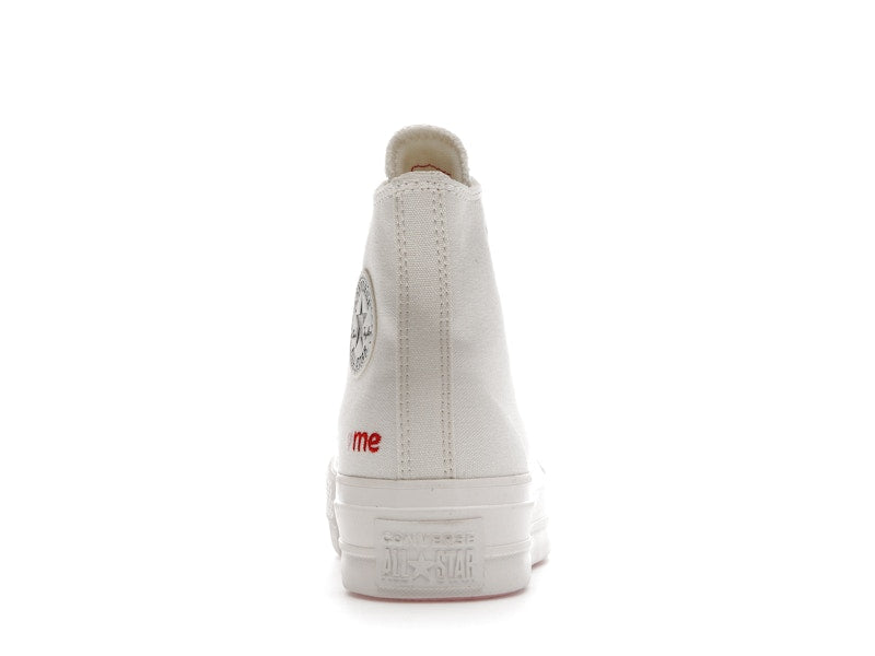 Converse Chuck Taylor All Star Lift Hi White Red (Women's) - vue 28