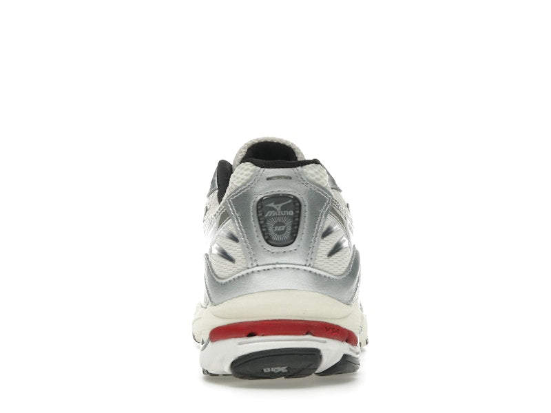 Mizuno Wave Rider 10 White Black Rythmic Red - vue 28