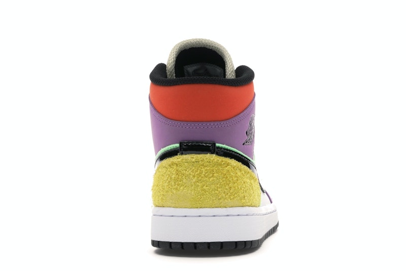 Air Jordan 1 Mid SE Multi Color (W) - White/Black-Lightbulb-Team Orange - CW1140-100 - 27