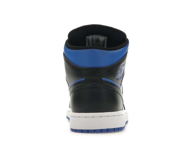 Air Jordan 1 Mid Black Royal Metallic - Black/Black/White/Royal Blue - DQ8426-042 - 27