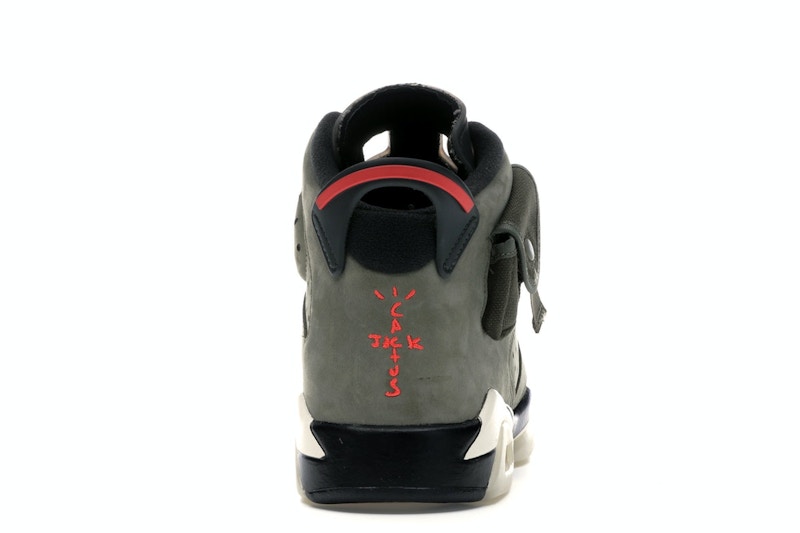 Air Jordan 6 Retro Travis Scott (GS) - Medium Olive/Black-Sail-University Red - CN1085-200 - 27