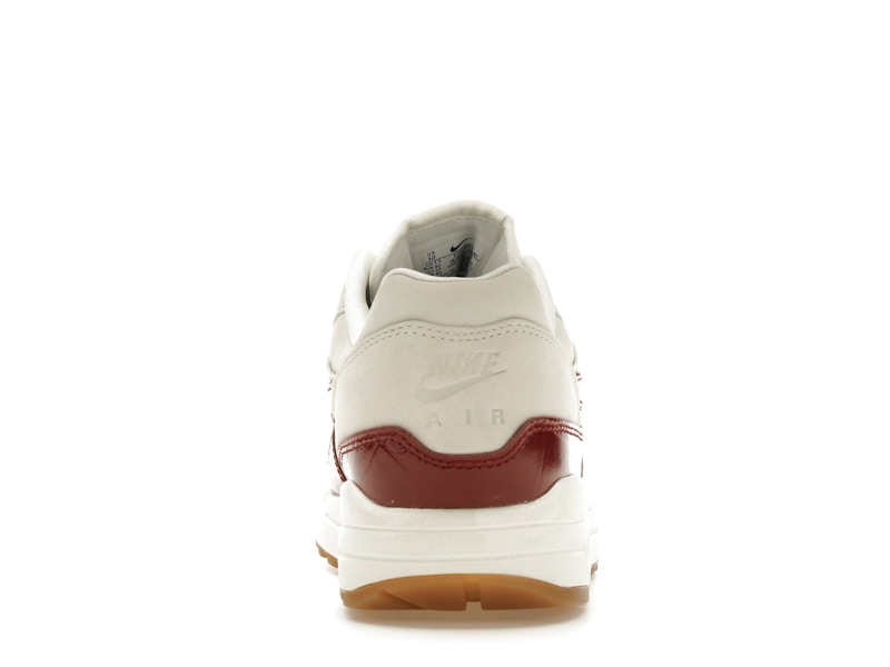 Nike Air Max 1 LX Team Red (Women's) - Sail/Sail/Gum Light Brown/Team Red - FJ3169-100 - 27