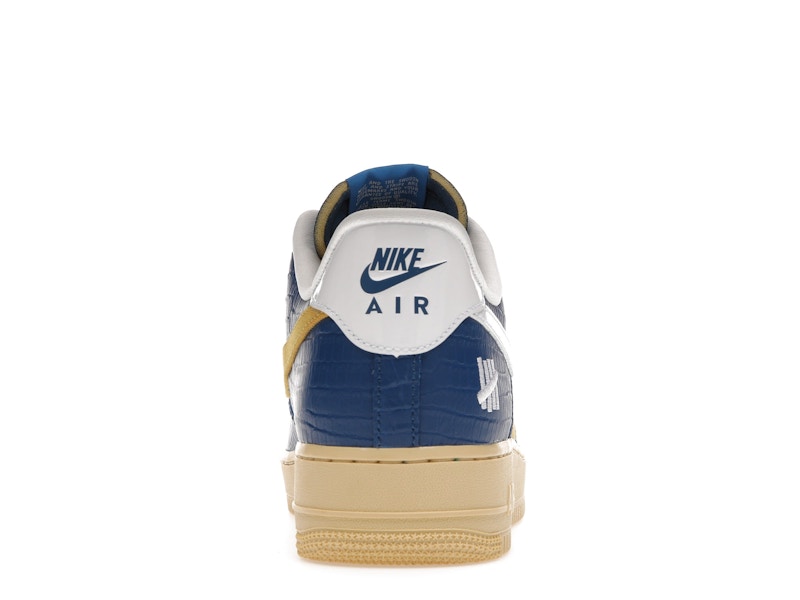 Nike Air Force 1 Low SP Undefeated 5 On It Blue Yellow Croc - Court Blue/White-Goldtone - DM8462-400 - 27