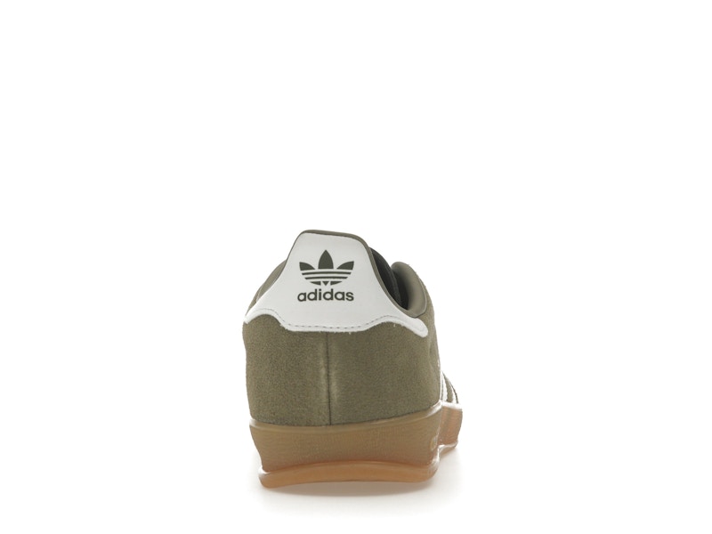adidas Gazelle Indoor Olive Strata Cloud White Gum - Olive Strata/Cloud White/Gold Metallic - JQ0174 - 27