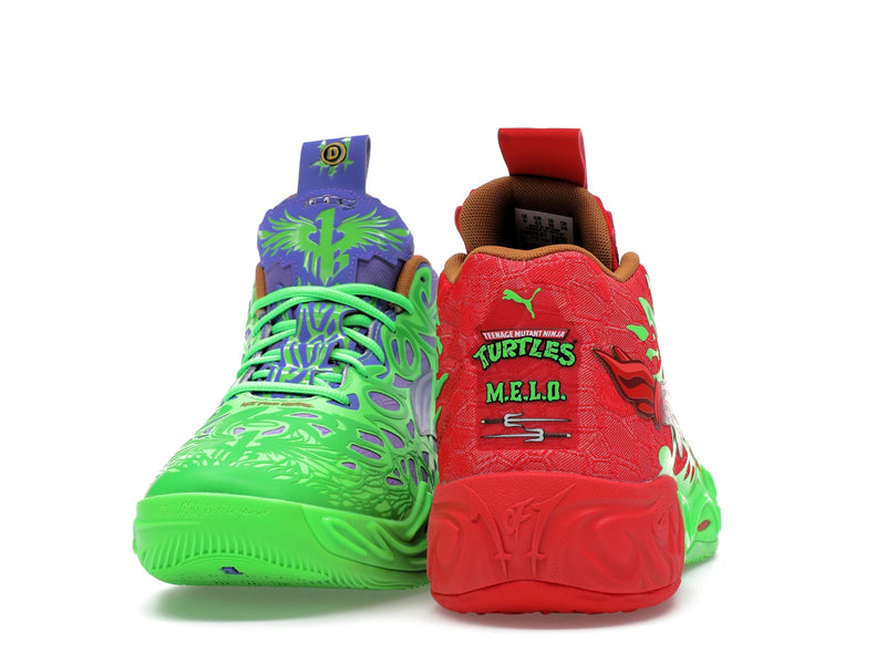 Puma Lamelo Ball Mb04 Teenage Mutant Ninja Turtles Raphael And Donatello - Fluro Green Pes/PUMA Red/Dark Amethyst - 312055-01 - 28