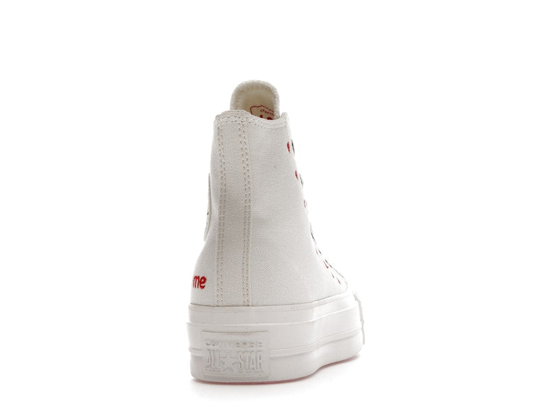Converse Chuck Taylor All Star Lift Hi White Red (Women's) - vue 29