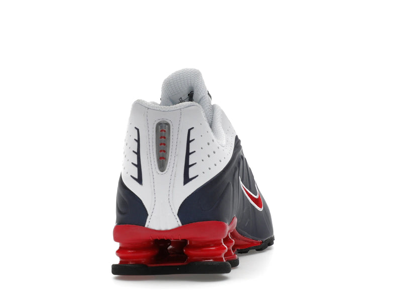 Nike Shox R4 Usa (2025) - Midnight Navy/White/Metallic Silver/Gym Red - HQ1988-400 - 28