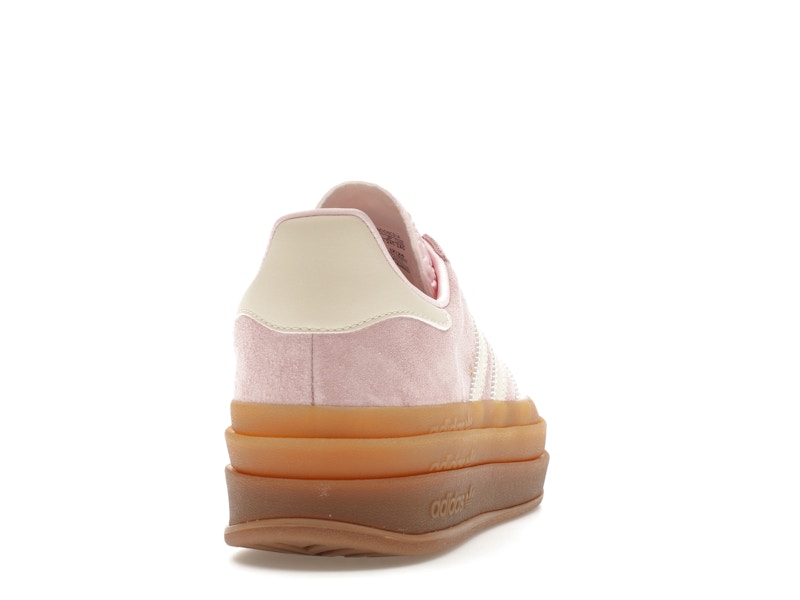 adidas Gazelle Bold Clear Pink Cream White (Women's) - Clear Pink /Cream White/Gold Metallic - JQ7777 - 28