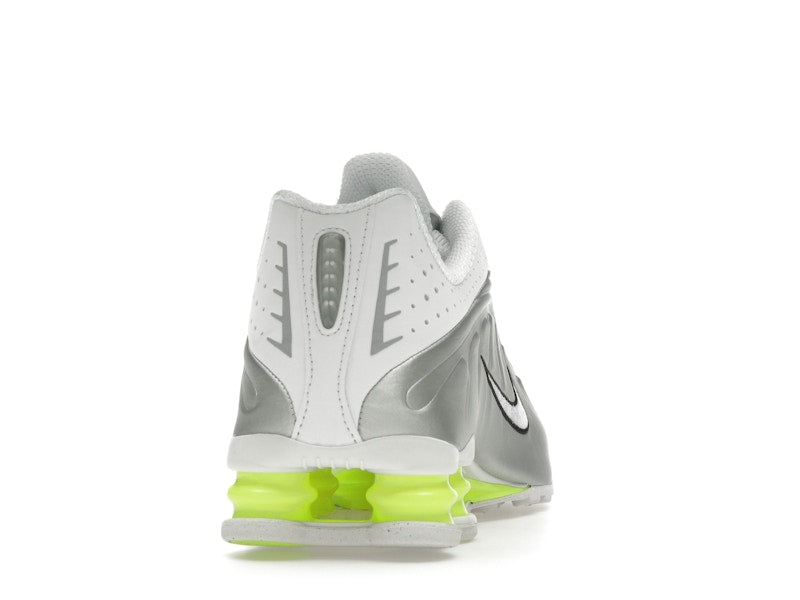 Nike Shox R4 White Metallic Silver Volt - White/Metallic Silver/Volt - AR3565-102 - 28