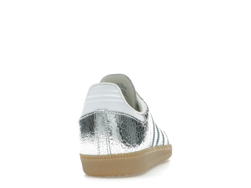 adidas Samba OG Silver Metallic Cracked Leather - JR0035 - 28