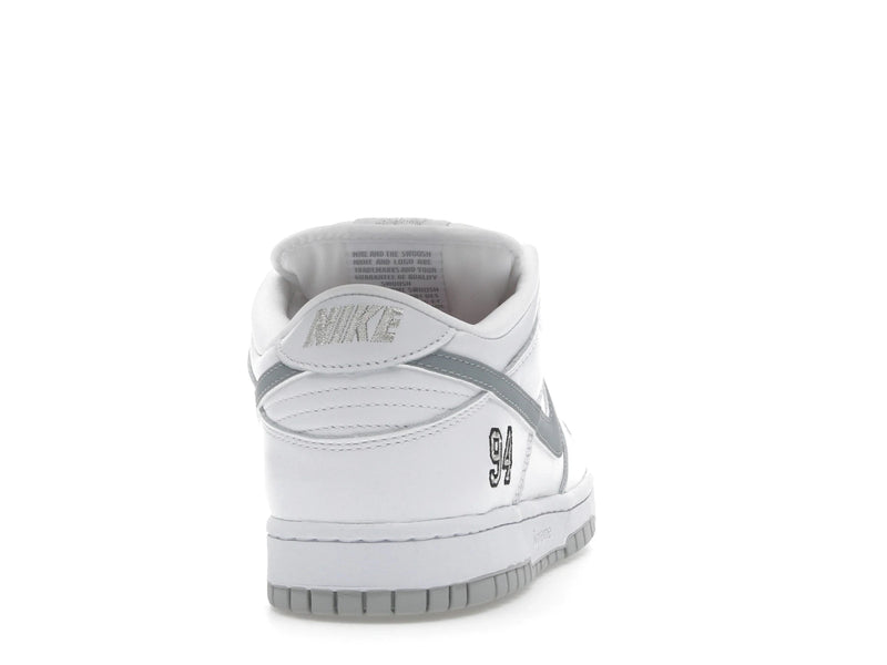 Nike SB Dunk Low Supreme 94 White Metallic Silver - White/Metallic Silver/White - HQ8487-100 - 28