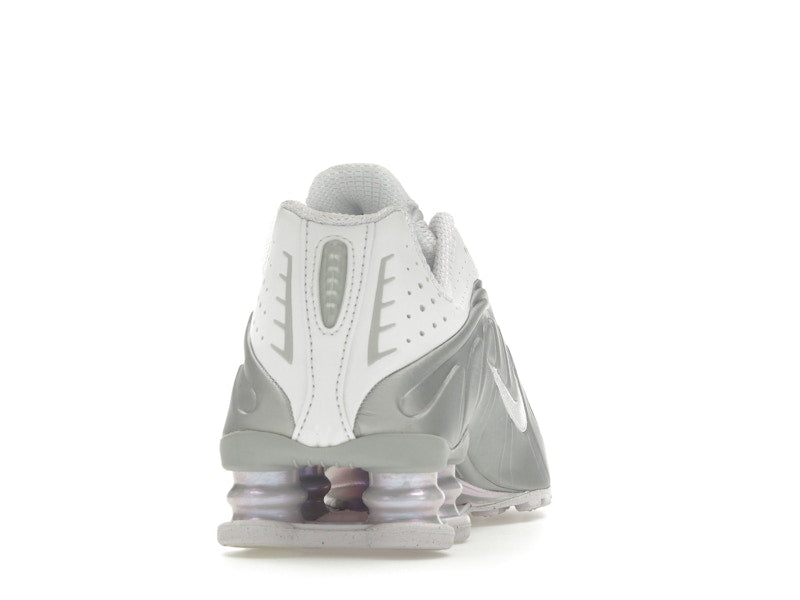 Nike Shox R4 White Metallic Platinum Barely Grape - White/Metallic Platinum/Platinum Tint/Barely Grape - HF5076-100 - 28