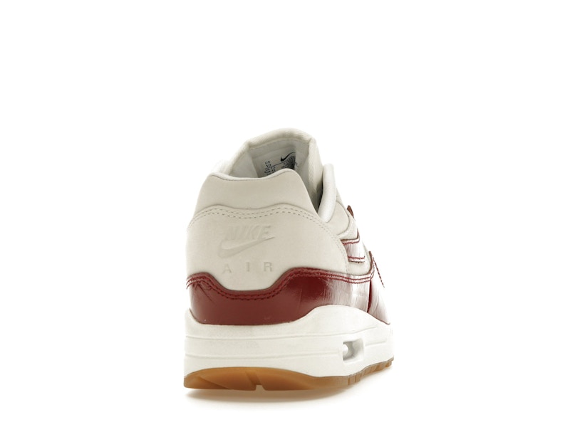 Nike Air Max 1 LX Team Red (Women's) - Sail/Sail/Gum Light Brown/Team Red - FJ3169-100 - 28