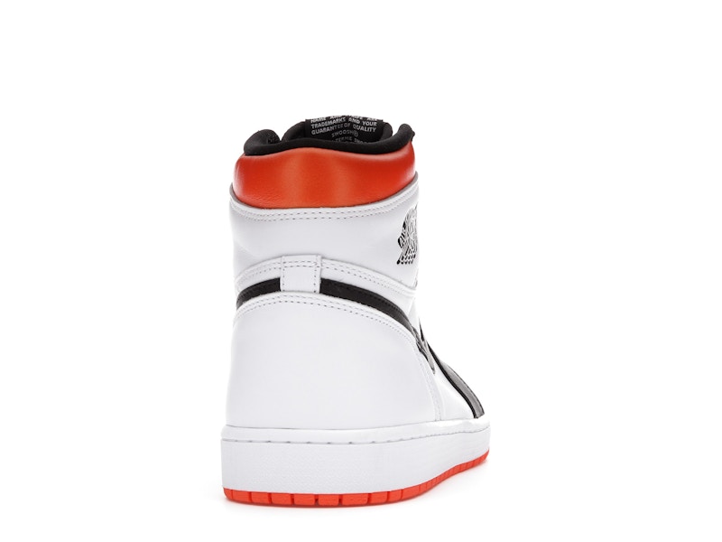 Air Jordan 1 Retro High Electro Orange - White/Electro Orange-Black - 555088-180 - 28
